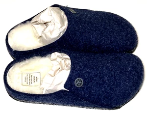 Birkenstock Zermatt Rivet Dark Blue Kids Slip On Slide Shoe Wool Youth Lined New - Picture 1 of 7