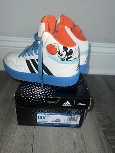 Adidas Hoops Mid 3.0 Mickey Mouse White Blue Shoes GY6634 Size 13K EXCELLENT - Picture 1 of 10