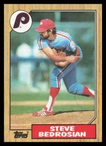 1987 Topps #736 Steve Bedrosian Pitcher Philadelphia Phillies envío gratuito - Imagen 1 de 1