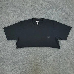 Uniqlo X Hunter X Hunter Camicia Donna Medio Nero Crop Top Grafica Manica Corta - Foto 1 di 12