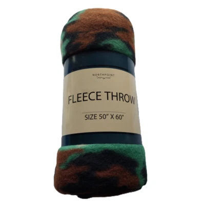 Northpoint Fleece Throw Blanket Camo Print 50"x60" Lightweight and Warm NEW - Image 1 of 2