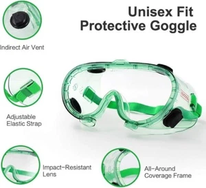 nextool Anti-Fog Clear Lens Safety Goggles, Over Glasses, Unisex Fit, UV Protect - Picture 1 of 5