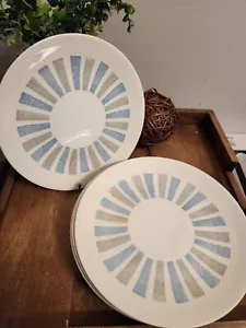 7 VTG Mid Century Modern HOMER LAUGHLIN CONTEMPO Starburst Dinner Plates 10" NEW - Picture 1 of 3