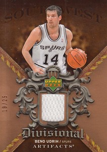 2007-08 Artifacts Divisional Artifacts Copper Card #DAUD Beno Udrih Jersey /25