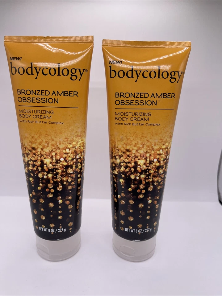 2 Bodycology Bronzed Amber Obsession Moisturizing body cream 8oz Full Size New - Image 1 of 4