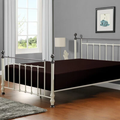 NTBAY Soft and Breathable Brushed Microfiber Fitted Sheet Deep Pocket Bottom Sheet