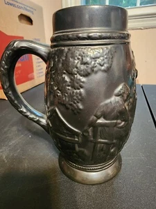 Vintage Handmade Black Mug/Stein Signed DIW '66 9 inches - Picture 1 of 6