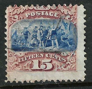 Sc #118 Grill Light Cancel Small Faults 15 Cent 1869 Pictorial $900 US 24E41 - Picture 1 of 2