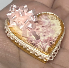Artisan Valentines Apple Blossom Gift Heart & Card Dollhouse 1:12 Signed OOAK