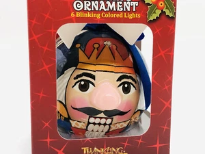 NUTCRACKER Twinkling Treasures 3D Blinking Christmas Ornament Shatterproof GIFT - Picture 1 of 12