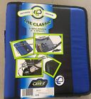 Case It The Classic 3 Ring Binder 2&quot; Capacity Black and Blue Shoulder Strap-New