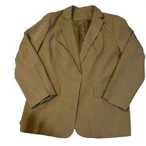 Blazer Donna Tan Relaxed Fit Taglia XXL Senza Bottoni Leggero Professionale - Foto 1 di 5