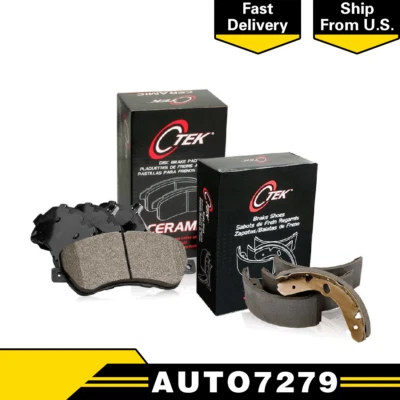 Juego de 2 pastillas de freno y zapatas de freno delanteras y traseras de cerámica para Mitsubishi Montero Sport Foto 1 de 4