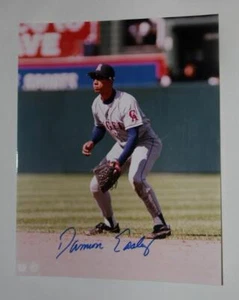 DAMION EASLEY SIGNIERT 1993 ROOKIE MLB FOTO California Angels SILBER SLUGGER 1998 - Bild 1 von 2