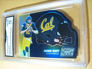 Casco Jared Goff Rams 2016 Prizm Draft Picks Prizm troquelado RC # 42 grado 10 - Imagen 1 de 1
