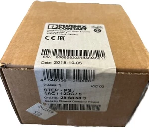 PHOENIX-CONTACT STEP-PS/1AC/12DC/5 ID 2868583. ¡NUEVO EN CAJA PRECINTADA! EB - Imagen 1 de 1