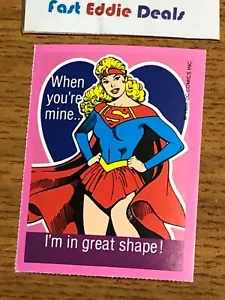 1988 DC COMICS SUPERHEROES SUPER POWERS SUPERGIRL VALENTINE PERFORATED RARE - Bild 1 von 2