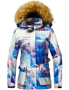 Wantdo Women's Ski Jacket Winter Fleeced Snow Coat Waterproof Fur Hooded Jackets - Picture 1 of 86