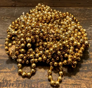Vintage Mercury Glass Bead Christmas Garland 237”  3/8” Bead Tree Decoration MCM - Picture 1 of 4