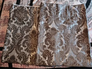 4X Dunelm Versailles Charcoal Pencil Pleat Curtains Luxury Silver Set Of 2 Pairs - Picture 1 of 10