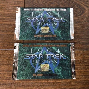2x 1994 SkyBox Master Series Star Trek Edition Trading Cards Packs - Sealed - Bild 1 von 2