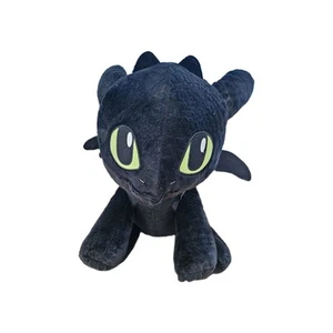 Build A Bear "How To Train Your Dragon" Toothless Black Plush Toy 14" Wings BAB - Picture 1 of 9
