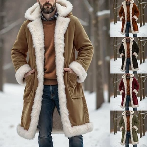 Men Fleece Jacket Casual Wear Homewear Homewear Thickened Fleece-lined - Picture 1 of 23