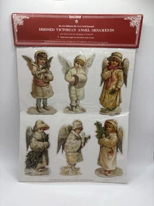 Shackman Victorian Angels Diecut Ornaments Sheet Cherub 2-sided Open Package - Picture 1 of 10