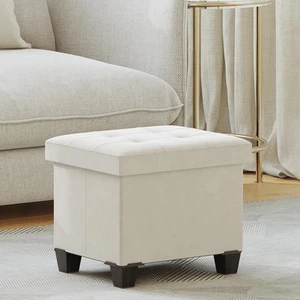 Storage Ottoman, Foldable Ottoman Foot Rest, Foot Stool, Bench with Storage, ... - Picture 1 of 8