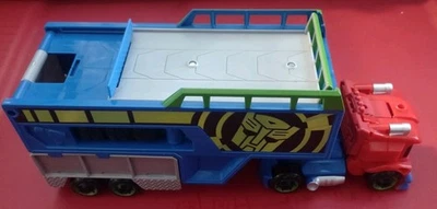 Trailer de corrida Transformers Rescue Bots Optimus Prime - Imagem 1 de 4