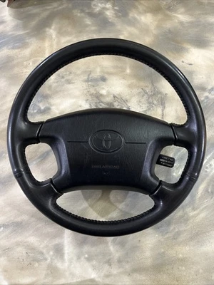 Volante de couro 98-02 Toyota 4Runner 00-04 Tacoma com preto cruzeiro - Imagem 1 de 4