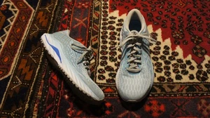 Mizuno Wave Inspire XX 20 Running Shoes Gray Blue Cerulean Womens 8.5 - Picture 1 of 11