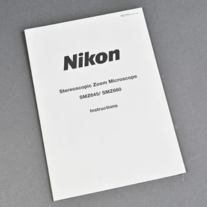 Nikon Microscopio zoom stereoscopico SMZ645 / SMZ660 manuale istruzioni - Foto 1 di 2