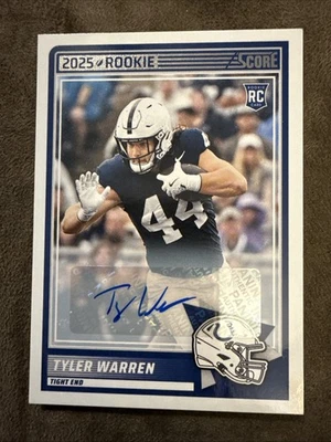 2025 Score - Rookies Tyler Warren #21 Signatures (AU, RC) - Image 1 of 2
