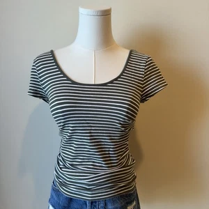 Women’s Gap Round Neck T-Shirt Striped XS Stretch Extensible - Picture 1 of 5