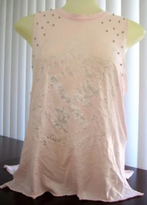 GUESS Pink Sleeveless T-Shirt tank Top Size XS - Picture 1 of 6