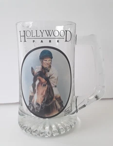 Vintage 1978 Bill Shoemaker Hollywood Park Gold Cup Glass Mug - Picture 1 of 1