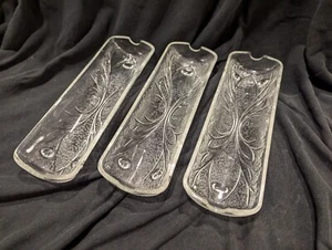 Set Of 3 - Indiana Glass Corn On The Cob Holders, Clear, 9 3/4"L - PRE-OWNED - Picture 1 of 7