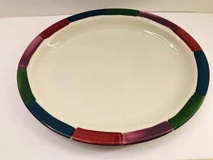 Homer Laughlin TONES Multicolore Blocchi Bordo Ristorante Articoli Piatto Ovale - Foto 1 di 4