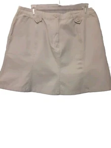 Rt. 66 Skirt Beige Denim Short Mini Low Rise Regular Fit 100% Cotton Sz 14 - Picture 1 of 12