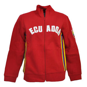 Ecuador Country BB London Track Jacket Womens Ladies Fleece Zipper Sweater Red