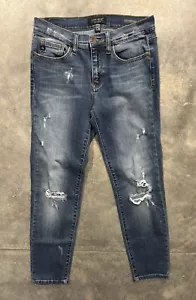 Jeans donna Judy blu alla caviglia skinny fit taglia 7/28 elasticizzato invecchiato - Foto 1 di 4
