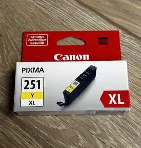 Genuine Canon CLI-251 251 Y XL Yellow Ink High Capacity OEM NEW Pixma - Picture 1 of 4
