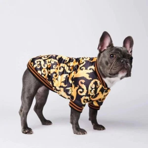 Dog Bomber Jacket Luxury Pet Clothes Thick Pet Coat Designer Small Dogs - Picture 1 of 6
