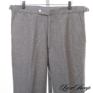 #1 MENSWEAR Luxire Custom Thick Heavyweight Smoke Grey Speckled Tweed Pants NR - Bild 1 von 6