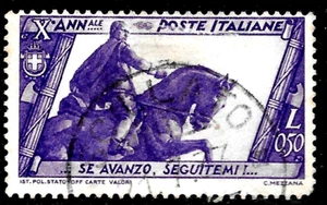 1932š„ITALY SASS#332š„Mussolini Monument on Horse in Bologniaš„USED VF - Picture 1 of 1