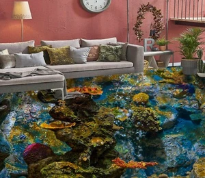 3D Seabed Stones 53RAI04 Floor WallPaper Murals Wall Print Decal AJ WALL Fay - Picture 1 of 6