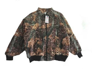 Poly-Cotton Duck Jacket - Fall Camo Pattern - Bomber Style - Made In USA - Large - Picture 1 of 5