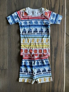 Hanna Andersson Star Wars Lightsaber Short John Pajama Organic Cotton Sz 5 110cm - Picture 1 of 2