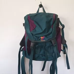 Zaino vintage Karrimor verde fibbie verde viola - Foto 1 di 7